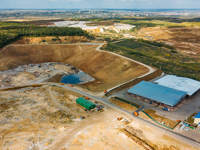 最終処分場の写真