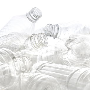 ペットボトルごみの写真